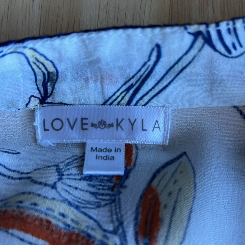 Love Kyla Size Embroidered Floral Boho Peasant Top - Picture 8 of 8